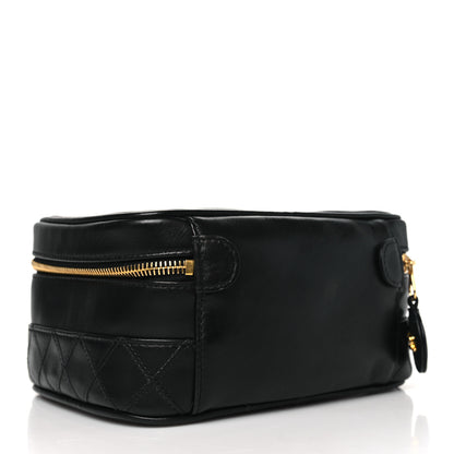 Chanel Lambskin Vanity Cosmetic Case Black 3 of 11