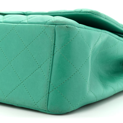 Chanel Lambskin Quilted Maxi Double Flap Green 9 of 20