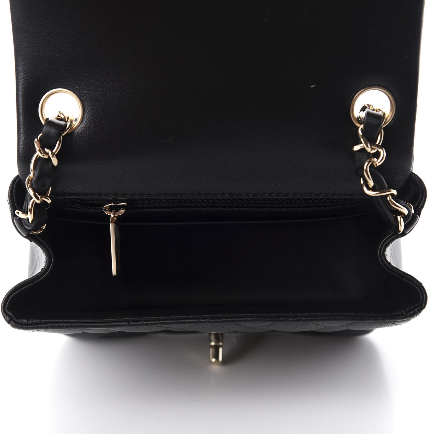 Chanel Lambskin Quilted Mini Square Flap Black 5 of 10