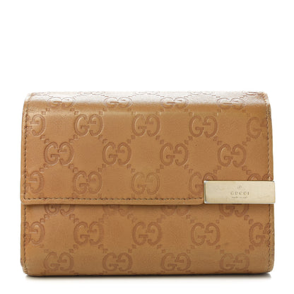 Gucci Guccissima Signature Dice Compact Trademark Wallet New Banana 1 of 11