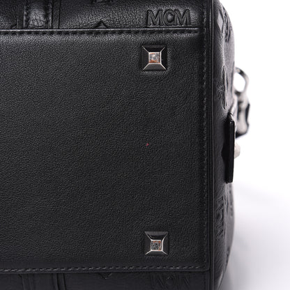 MCM Visetos Medium Essential Boston Bag Black 10 of 11
