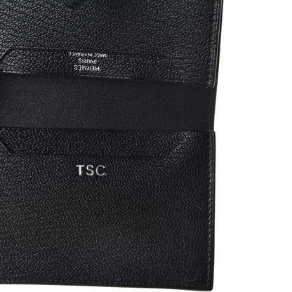 Hermes Chevre Mysore Bearn Card Holder Wallet Black 6 of 8