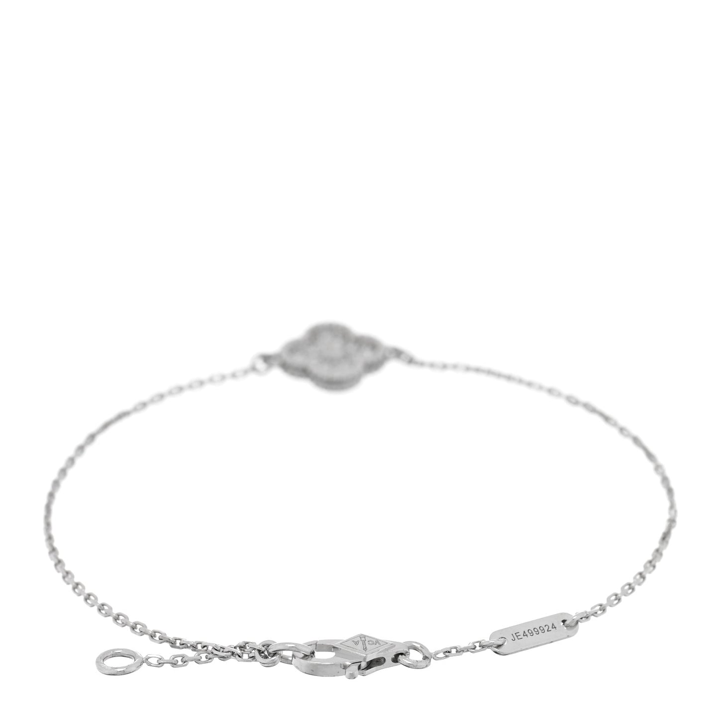 18K White Gold Diamond Sweet Alhambra Bracelet