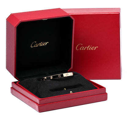 Cartier 18K Pink Gold 4 Diamond LOVE Bracelet 17 6 of 6
