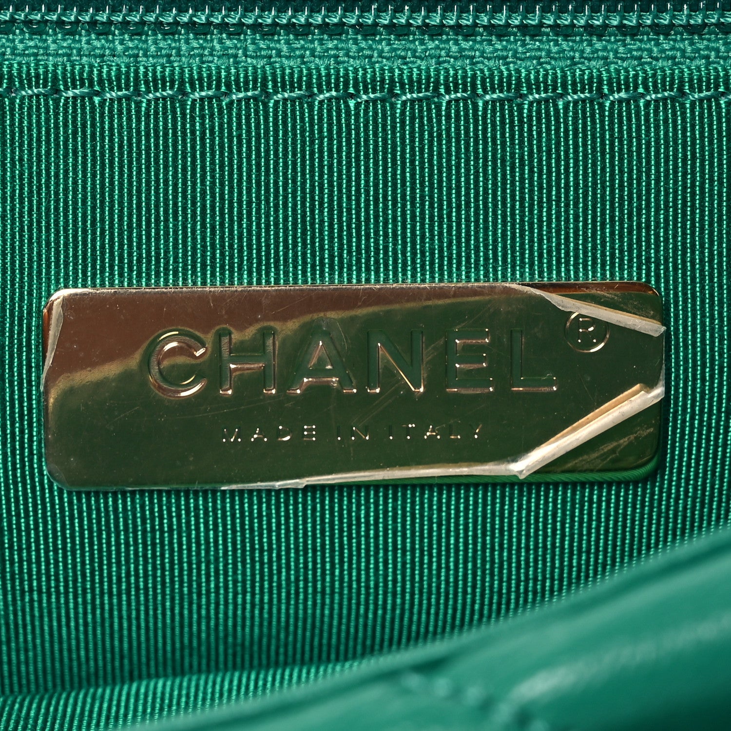 Chanel Goatskin Quilted Medium Chanel 19 Flap Green 7 of 12