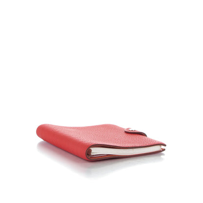 Hermes Togo Ulysse PM Notebook Cover Rouge Casaque 4 of 7