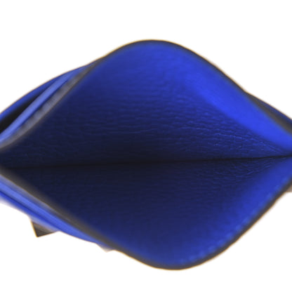 Valentino Garavani Pebbled Calfskin Rockstud Card Holder Acid Blue 5 of 7