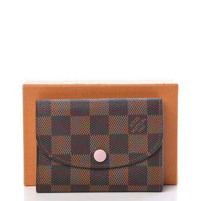 Louis Vuitton Damier Ebene Rosalie Coin Purse Rose Ballerine 8 of 8