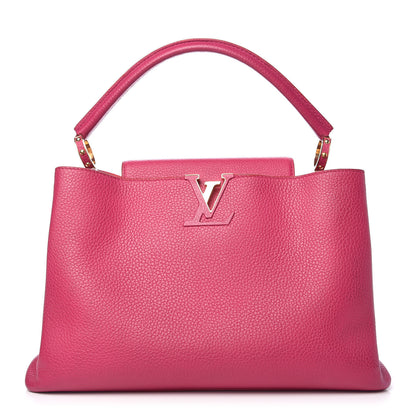 Louis Vuitton Taurillon Capucines MM Hibiscus Flamingo 1 of 10