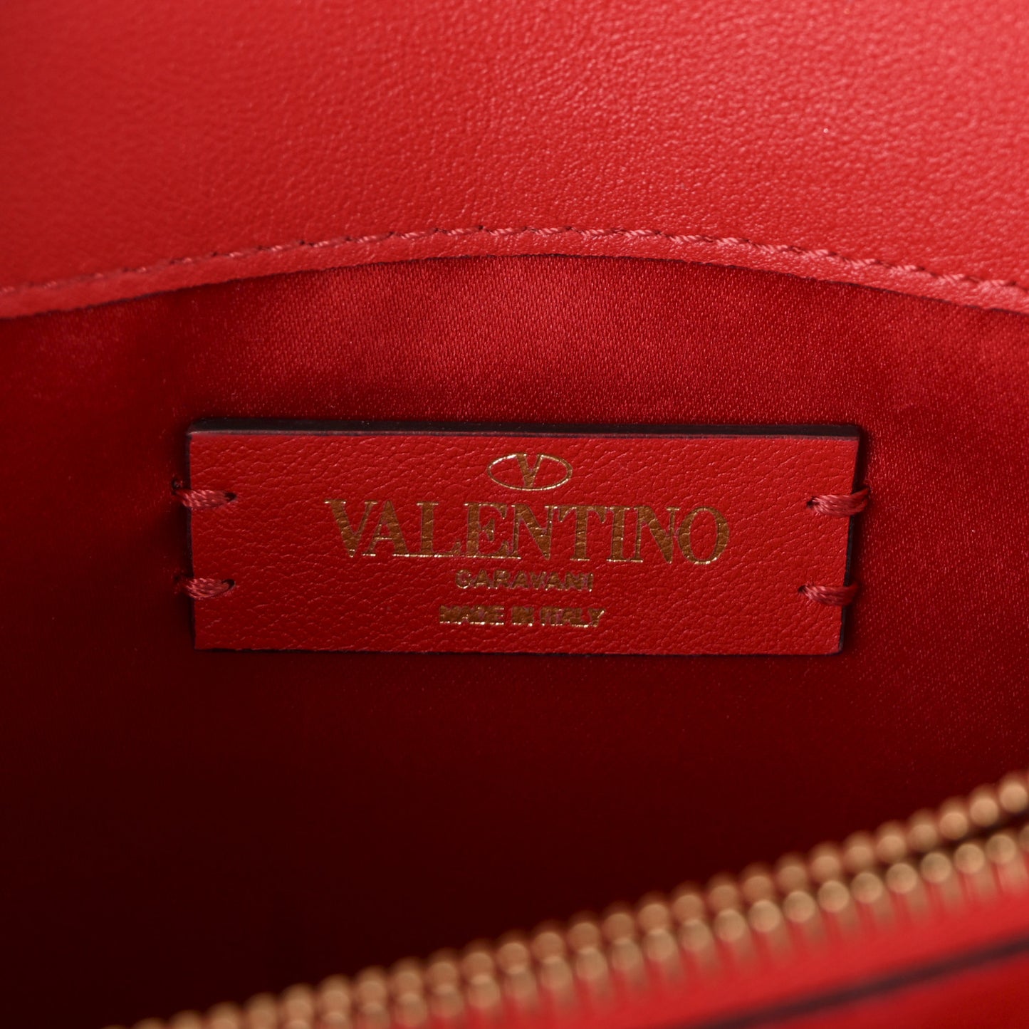 Smooth Calfskin Mini VRing Crossbody Bag Rouge Pur