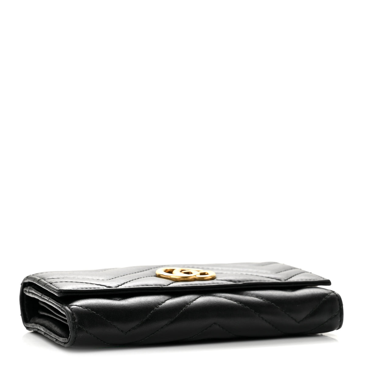 Calfskin Matelasse GG Marmont Continental Wallet Black