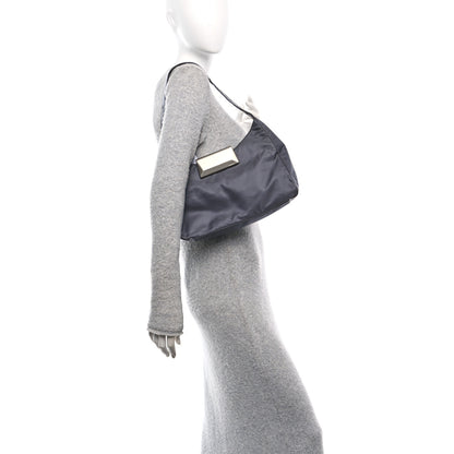 Prada Tessuto Nylon Metal Shoulder Bag Grey 2 of 9
