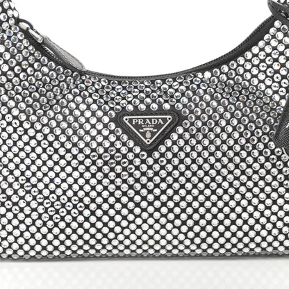 Prada Satin Crystal Mini Re-Edition 2000 Bag Cristal 8 of 11