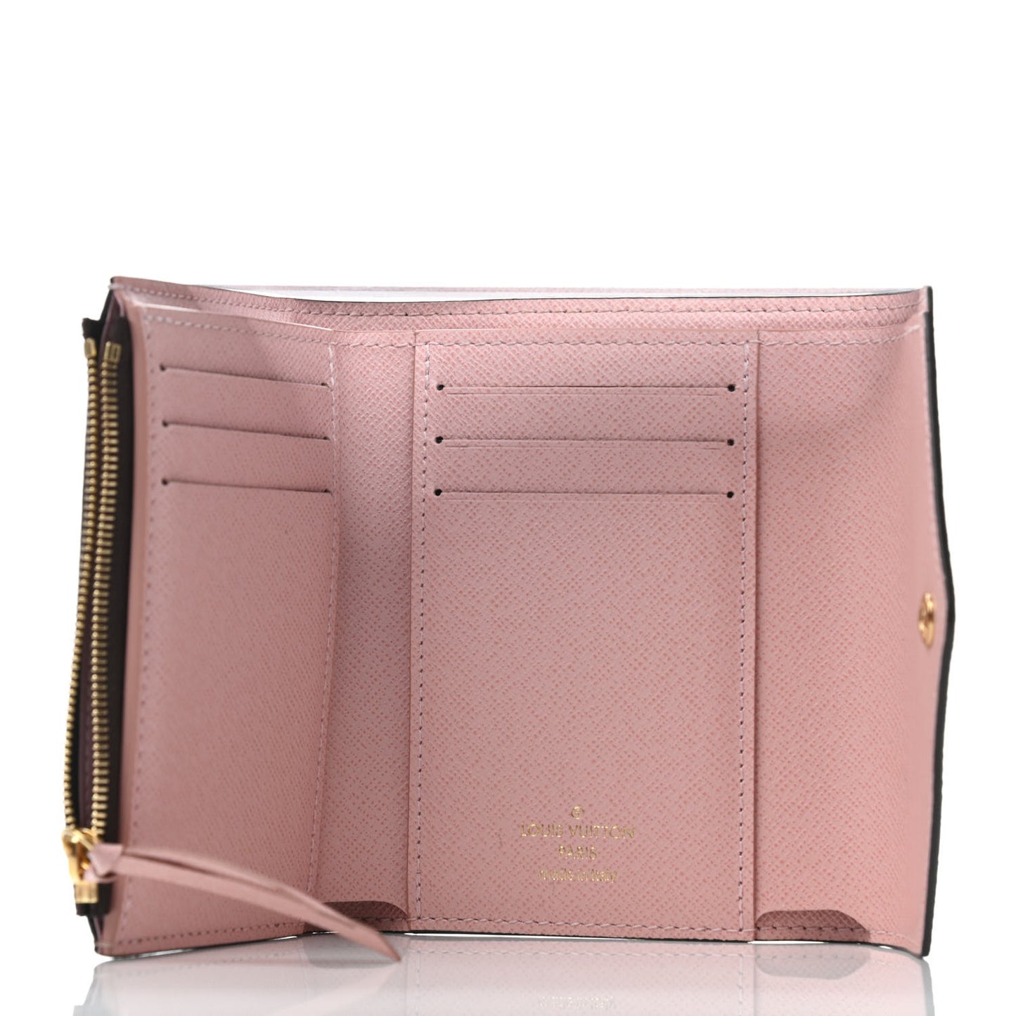 Damier Ebene Victorine Wallet Rose Ballerine