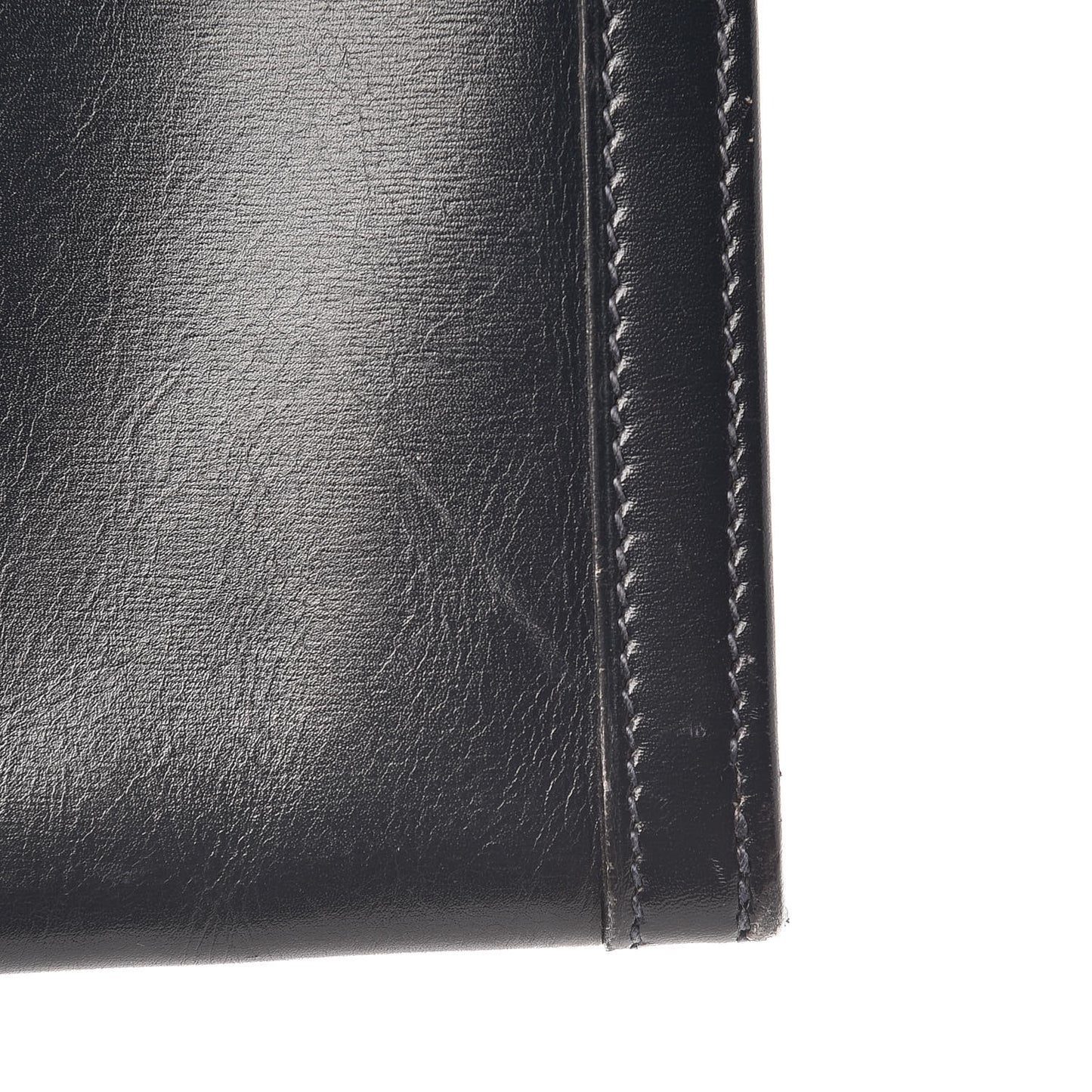 Box Calf Jige PM Clutch Bleu Marine