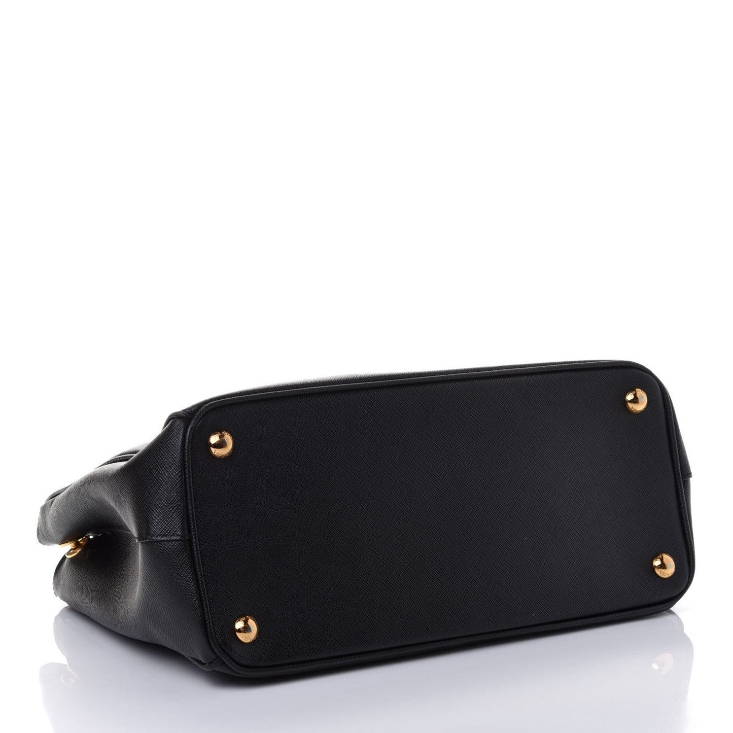 Saffiano Small Galleria Double Zip Tote Black
