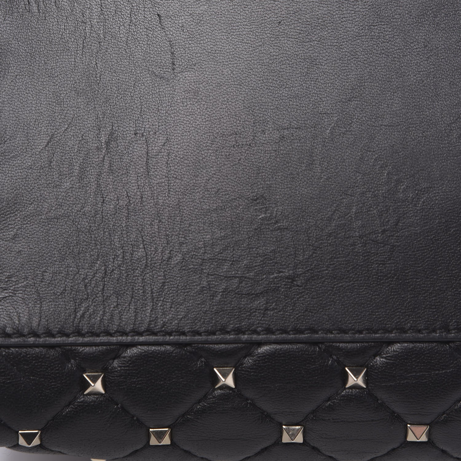 Valentino Garavani Nappa Rockstud Spike Double Handle Tote Black 10 of 15