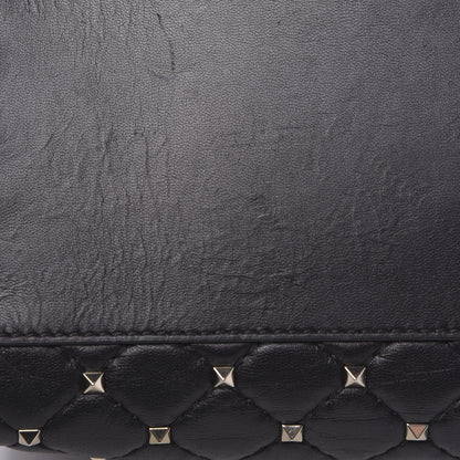 Valentino Garavani Nappa Rockstud Spike Double Handle Tote Black 10 of 15