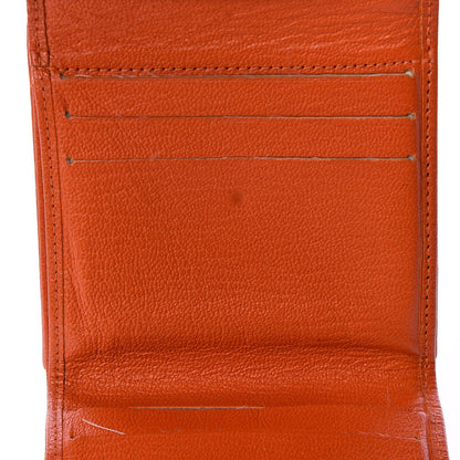 Chanel Goatskin Compact Double Sided Wallet Orange 10 of 12