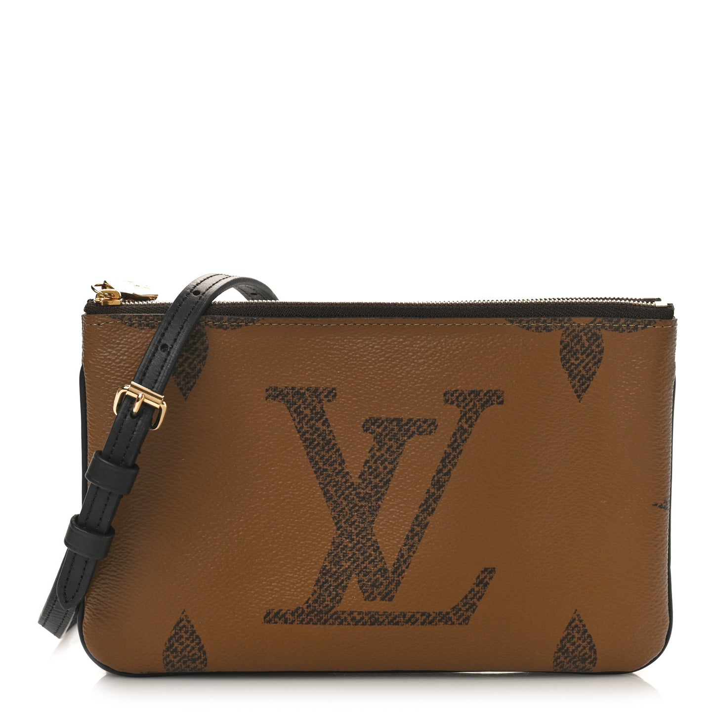 Reverse Monogram Giant Double Zip Pochette