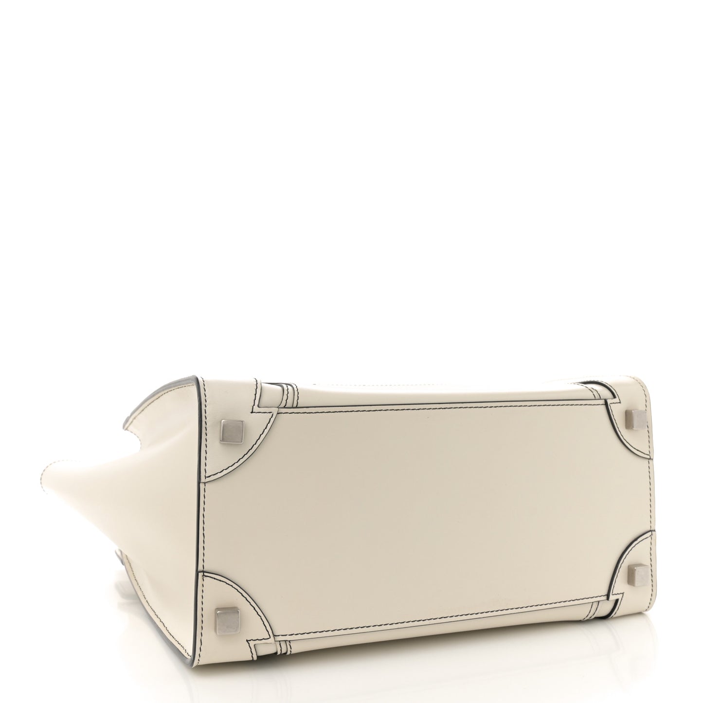 Satin Calfskin Micro Debossed Luggage White