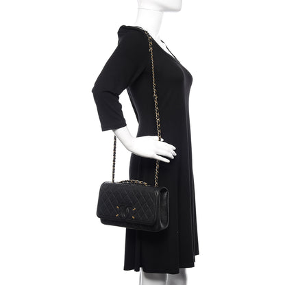 Chanel Caviar Quilted Medium CC Filigree Flap Black 2 of 10
