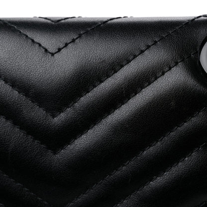 Gucci Calfskin Matelasse Monochrome Mini GG Marmont Shoulder Bag Black 11 of 11