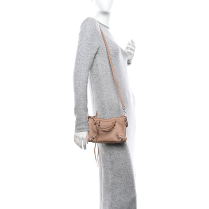 Balenciaga Chevre Silver Metallic Edge Hardware Nano City Beige Latte 2 of 11