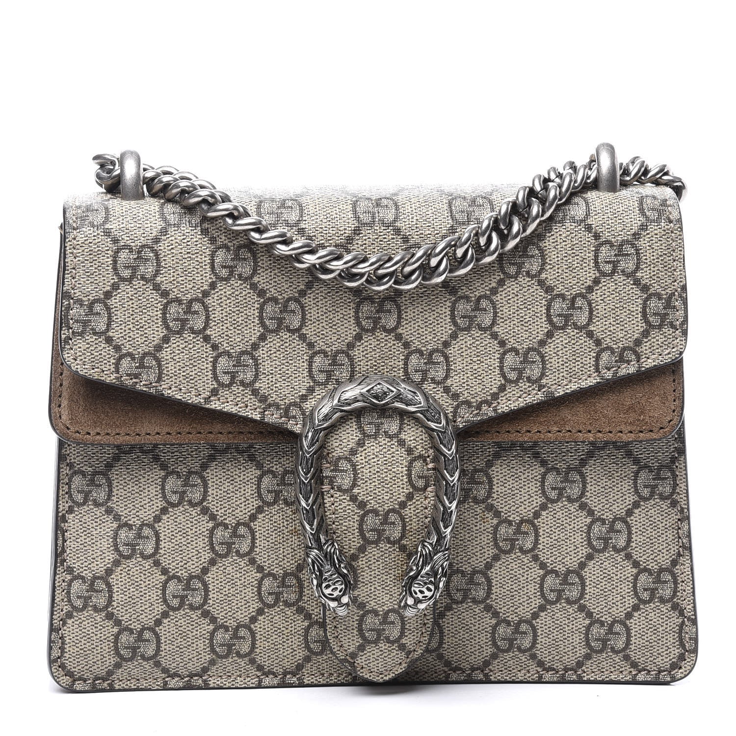 Gucci GG Supreme Monogram Mini Dionysus Shoulder Bag Taupe 1 of 12