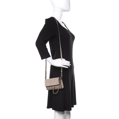 Chloe Suede Calfskin Mini Faye Shoulder Bag Motty Grey 2 of 11