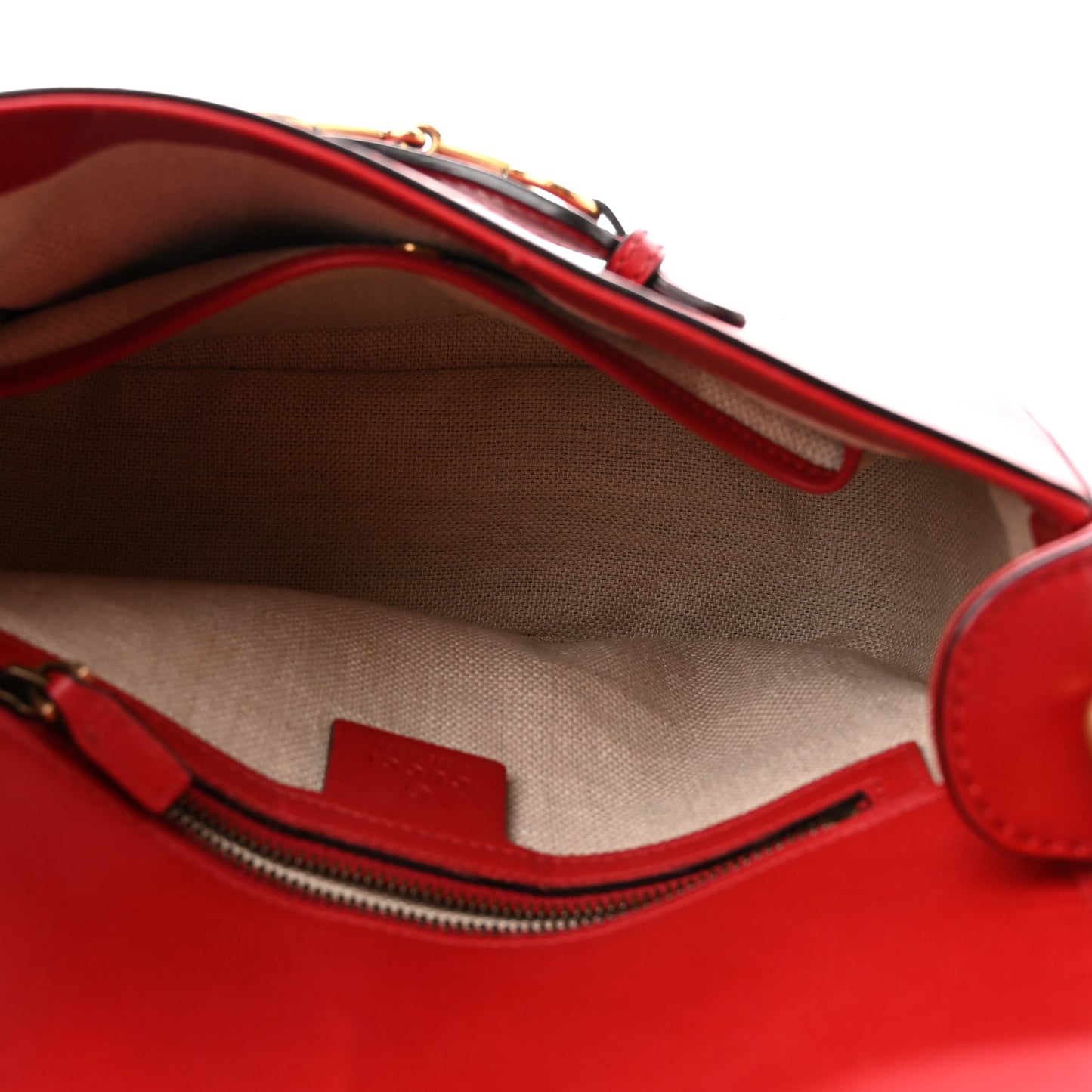 Ruinart Calfskin Medium Lady Web Shoulder Bag Hibiscus Red