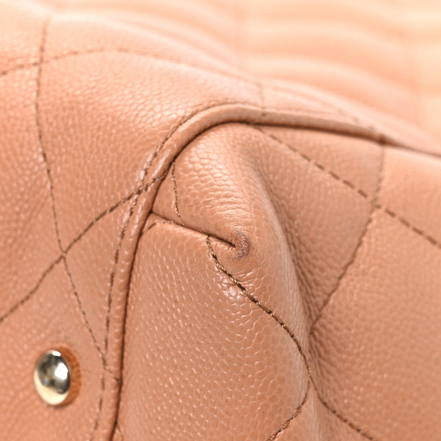 Chanel Caviar Quilted Large Shopping Tote Dark Beige 12 of 12