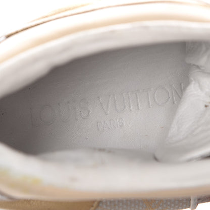 Louis Vuitton Metallic Calfskin Perforated High Top Sneakers 36.5 Gold Silver 8 of 12