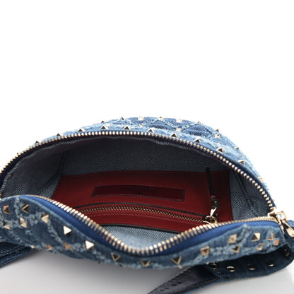 Valentino Garavani Denim Rockstud Spike Belt Bag Denim 5 of 10