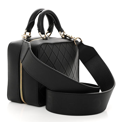 Chanel Calfskin Quilted Travel Kit Vanity Case Black 3 of 12