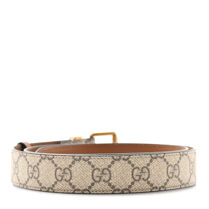 Gucci GG Supreme Monogram Calfskin Square 30mm Belt 90 36 Beige Ebony Old Sundial 2 of 5