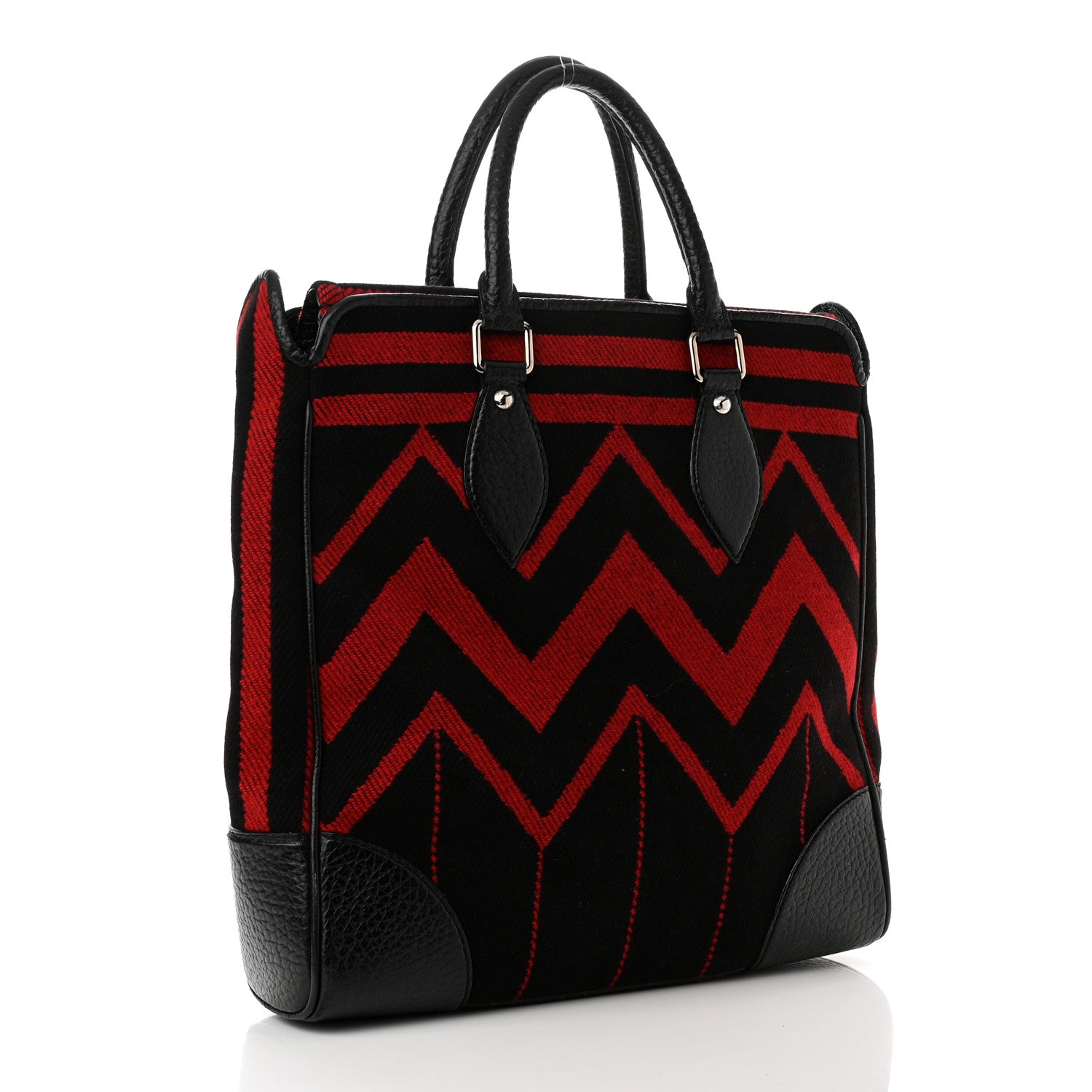 Louis Vuitton Wool Vail Blanket Cabas Red 3 of 13