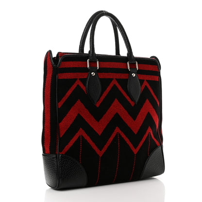 Louis Vuitton Wool Vail Blanket Cabas Red 3 of 13