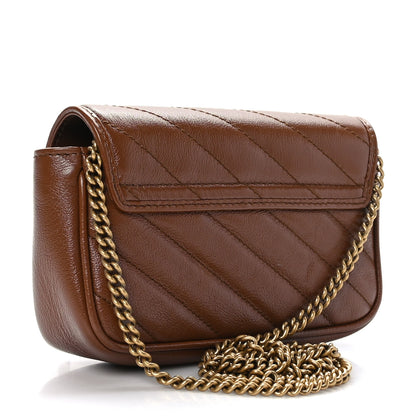 Gucci Azalea Calfskin Matelasse Diagonal Super Mini GG Marmont Shoulder Bag Cuir 3 of 9