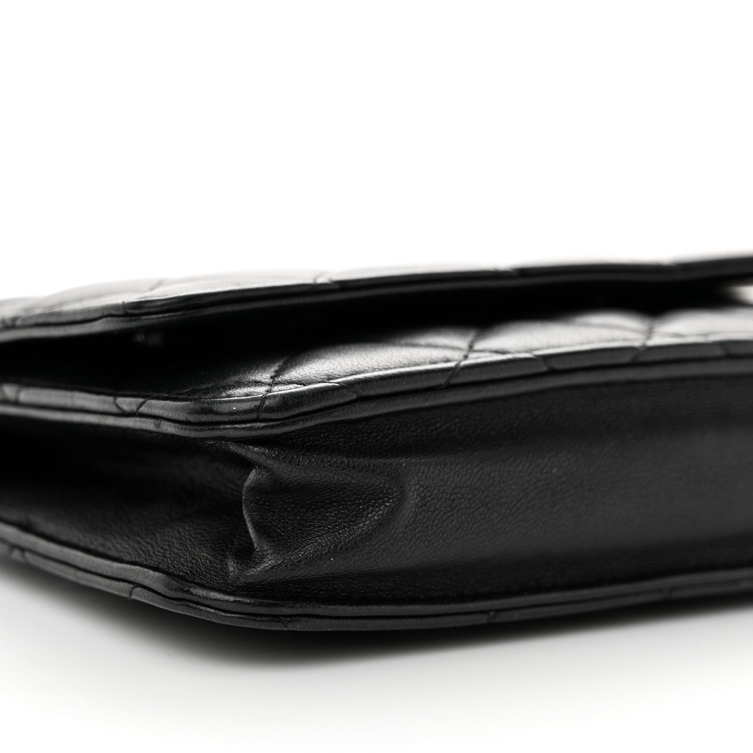 Chanel Lambskin Quilted Wallet On Chain WOC Black 11 of 13