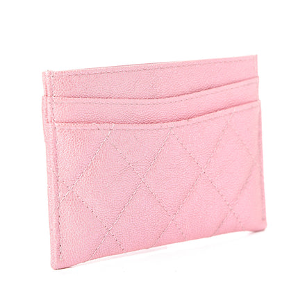 Chanel Iridescent Caviar Quilted Card Holder Rose Pink 2 of 10