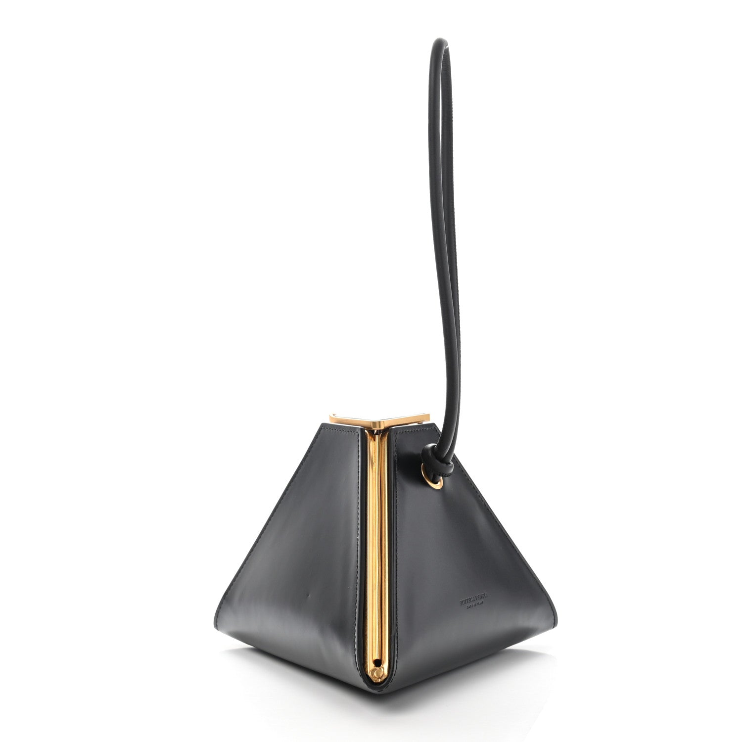 Bottega Veneta Calfskin Pyramid Bag Black 3 of 11