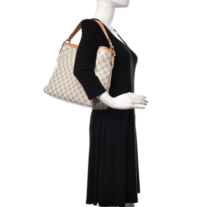 Louis Vuitton Damier Azur Delightful MM Pink 2 of 14