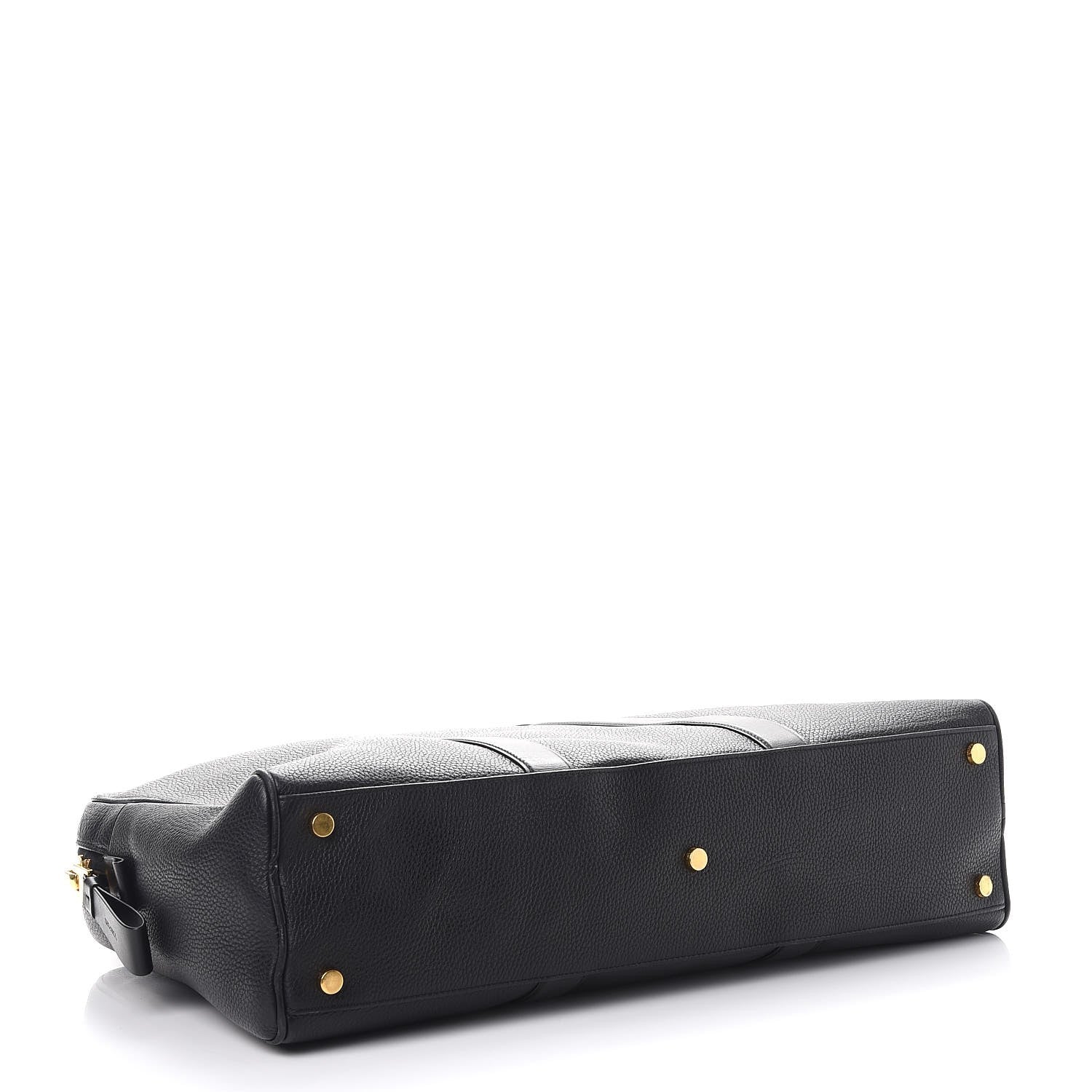 Tom Ford Calfskin Buckley Flat Trapeze Briefcase Black 4 of 12