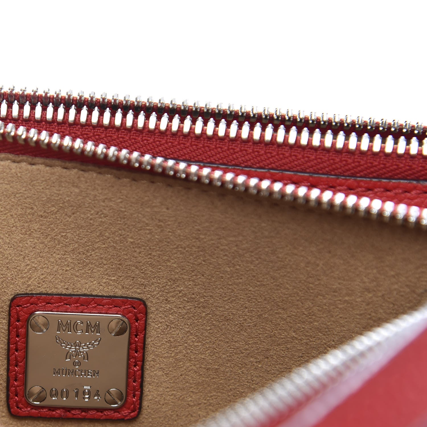 MCM Grained Calfskin Milla Double Crossbody Bag Ruby Red 8 of 11