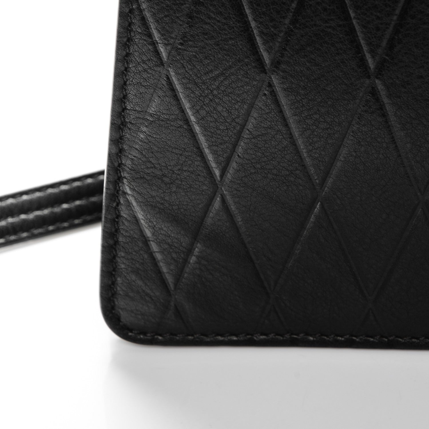 Chloe Calfskin Diamond Embossed Medium Faye Shoulder Bag Black 8 of 8