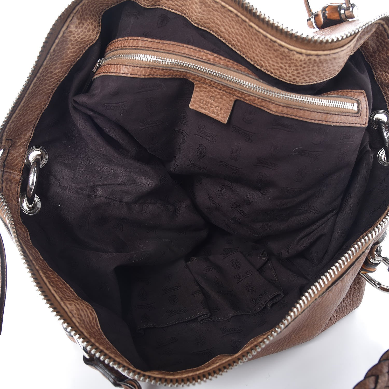 Gucci Calfskin Medium Bamboo Bar Shoulder Bag Light Brown 5 of 24