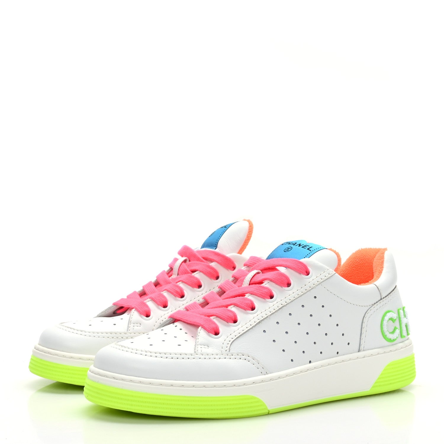 Chanel Calfskin Womens Logo Sneakers 39 Multicolor 3 of 8