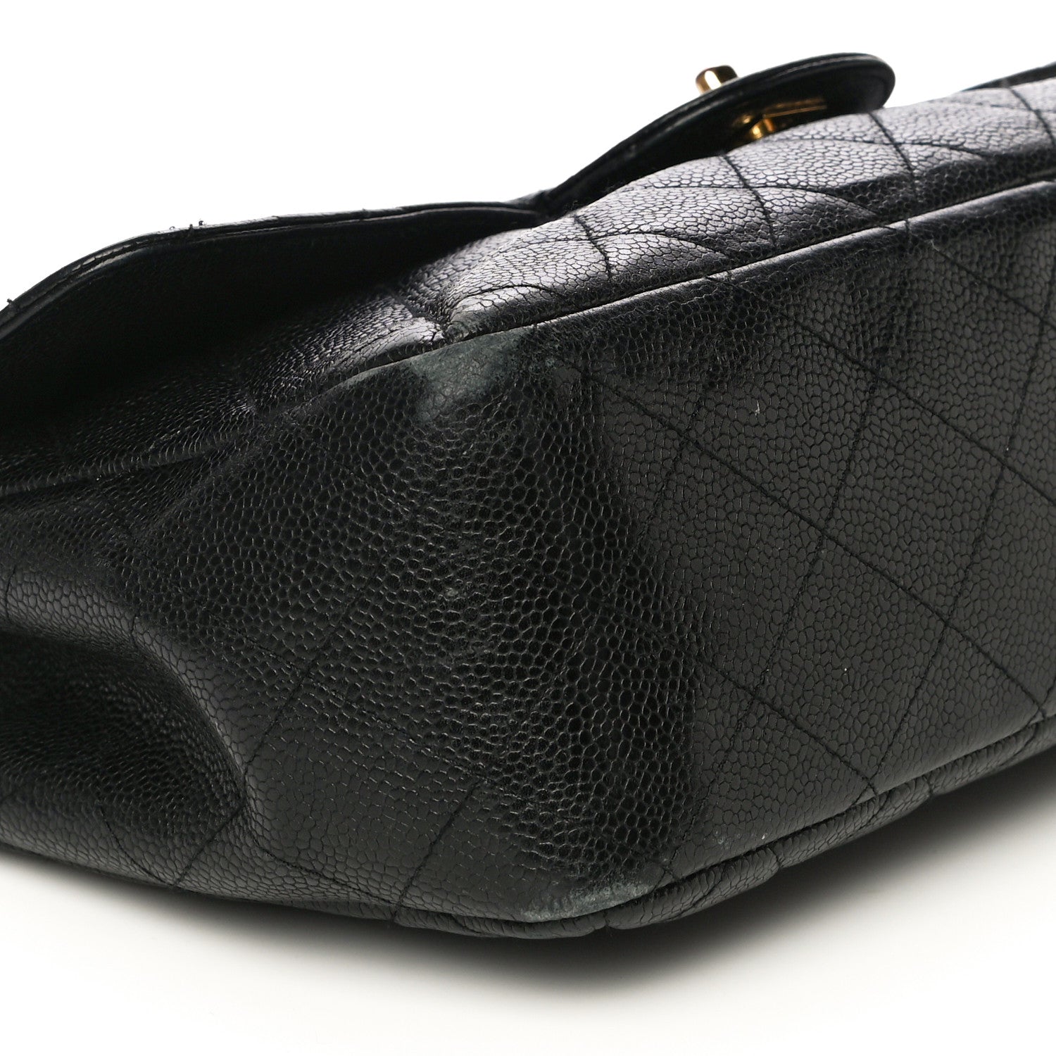 Chanel Caviar Quilted Jumbo Single Flap Black 12 of 25