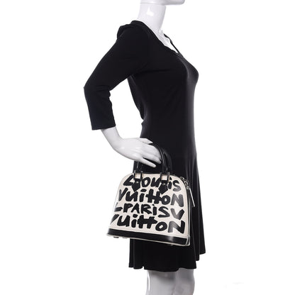 Louis Vuitton Graffiti Alma MM Black 2 of 11